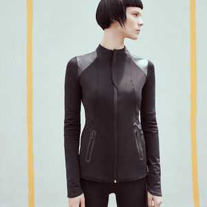 Recycled nylon/lycra Zip up techno utility jacket